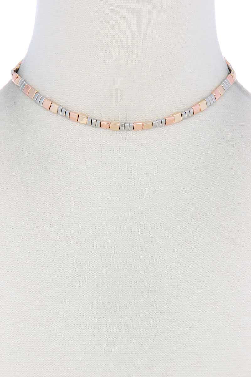 Metal Block Necklace