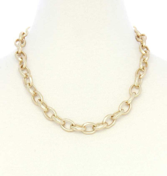 Circle Link Metal Necklacecircle Link Metal Necklace