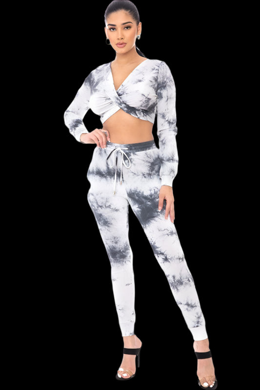 Tie Dye Ribbed Sweater Set