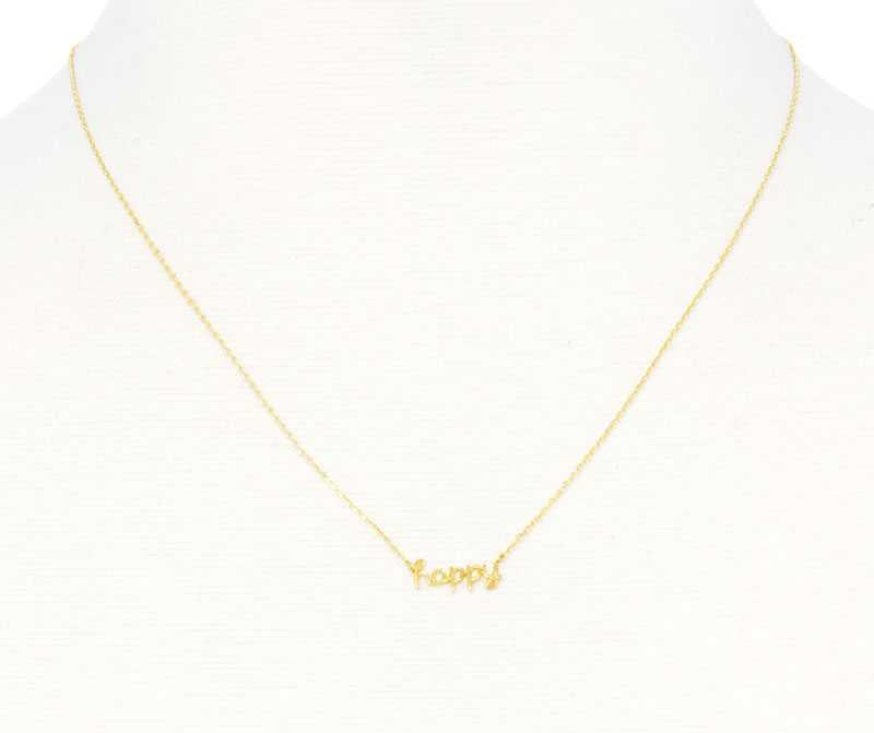 Happy Message Dainty Metal Necklace