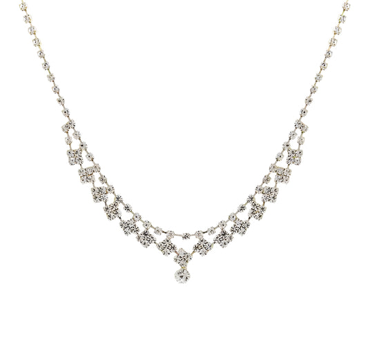 Stylish Rhinestone Design Crystal Necklace