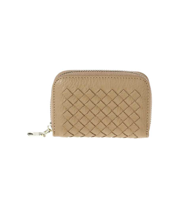 Stylish Zip Around Multi Slots Braided Card Case