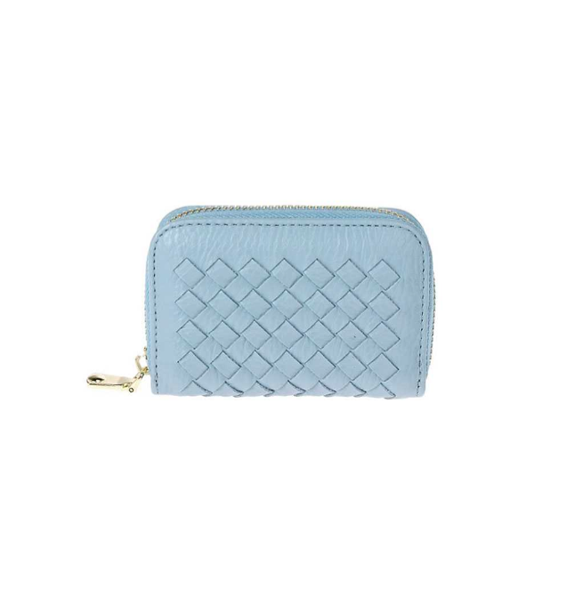 Stylish Zip Around Multi Slots Braided Card Case