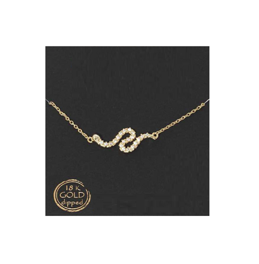 Gold Rhodium Dipped Wave Pendant Bracelet