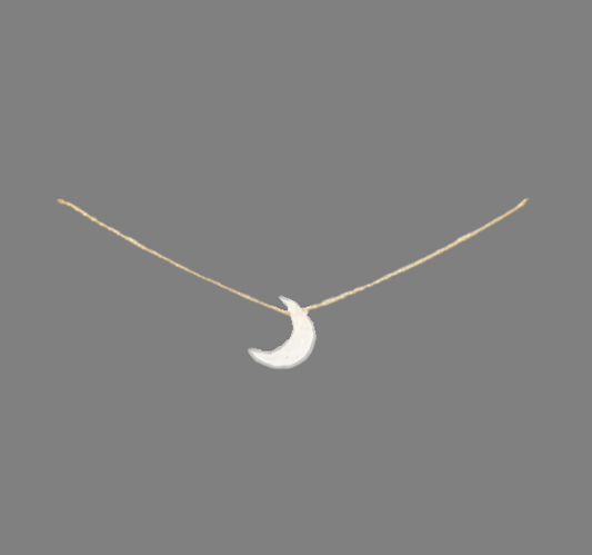 Iridescent Moon Gold Dipped Necklace